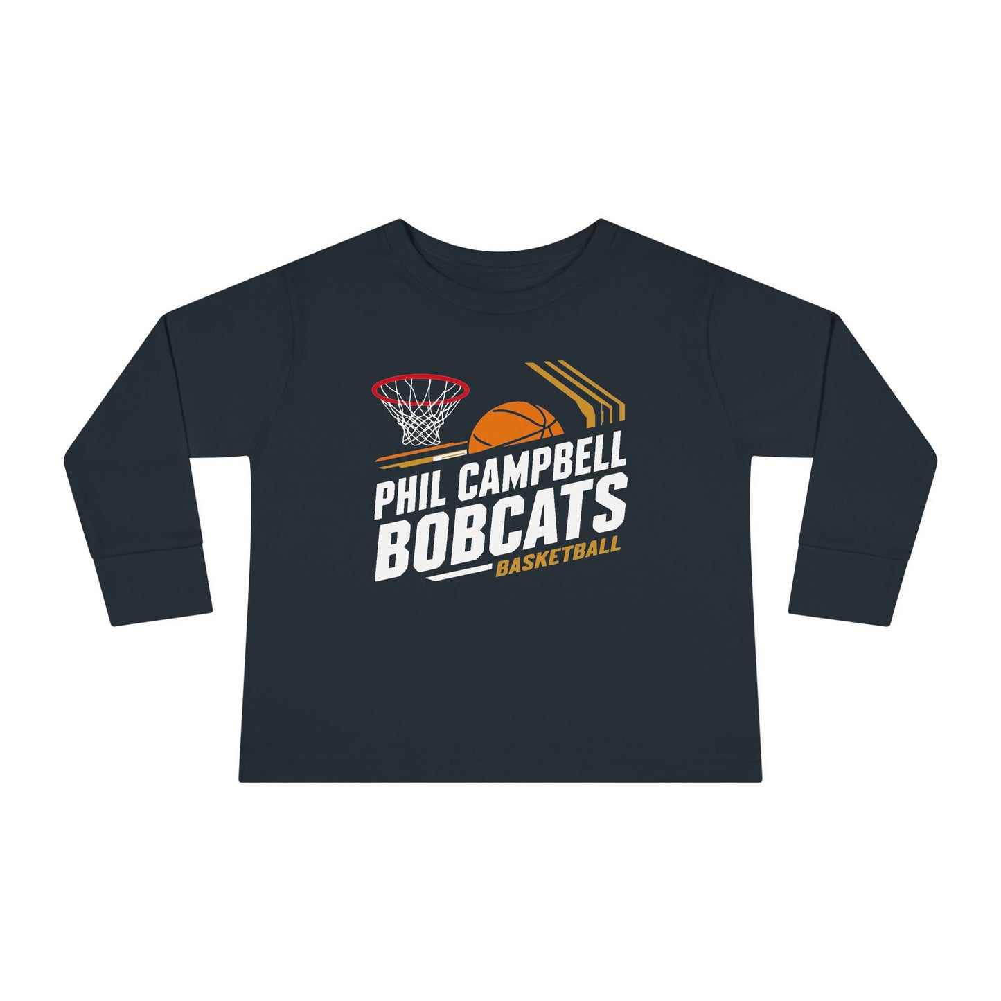 Toddler Long Sleeve Tee \ Phil Campbell Bobcats Basketball \ PCBBK1