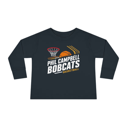 Toddler Long Sleeve Tee \ Phil Campbell Bobcats Basketball \ PCBBK1