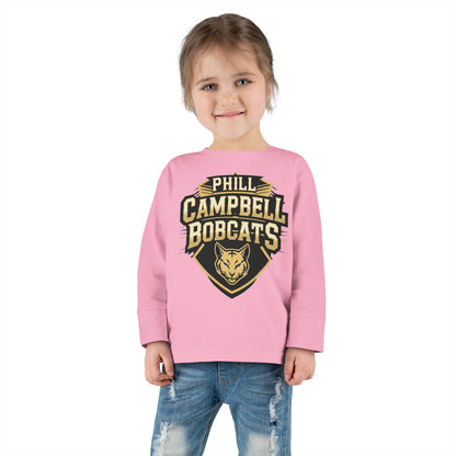Toddler Long Sleeve Tee \ Phill Campbell Bobcats \ PCB1