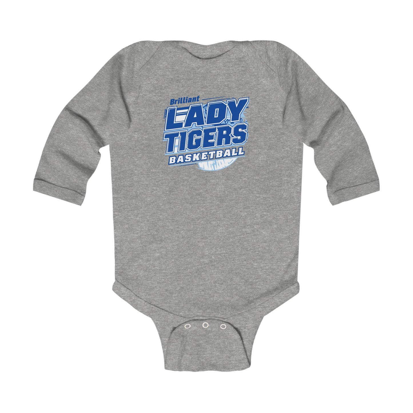 Long Sleeve Baby Bodysuit \ Brilliant Tigers Basketball \ BTBKG2