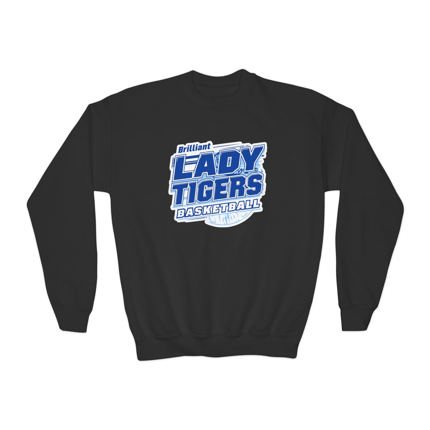 Youth Crewneck Sweatshirt \ Brilliant Tigers Basketball \ BTBKG2