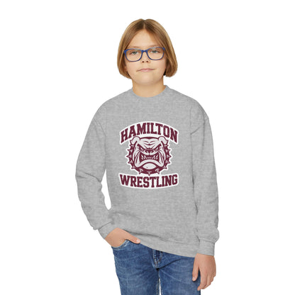 Youth Crewneck Sweatshirt \ Hamilton Aggies Wrestling \ HAW2