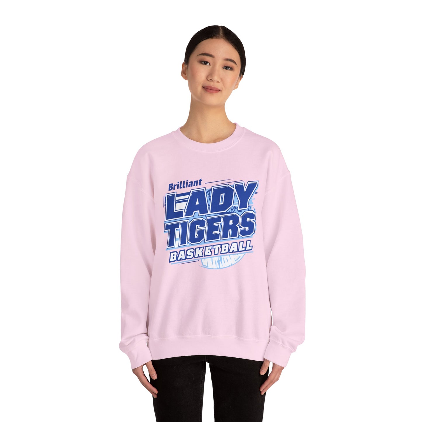 Adult Crewneck Sweatshirt \ Brilliant Tigers Basketball \ BTBKG2