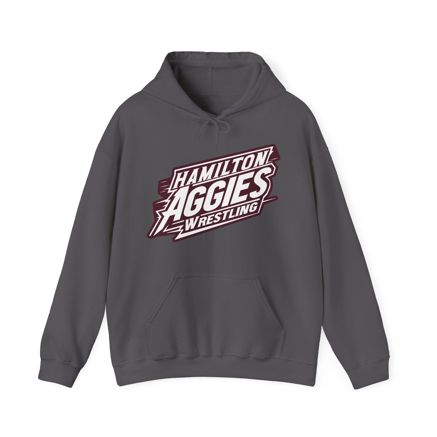 Adult Hoodie Sweatshirt \ Hamilton Aggies Wrestling \ HAW1