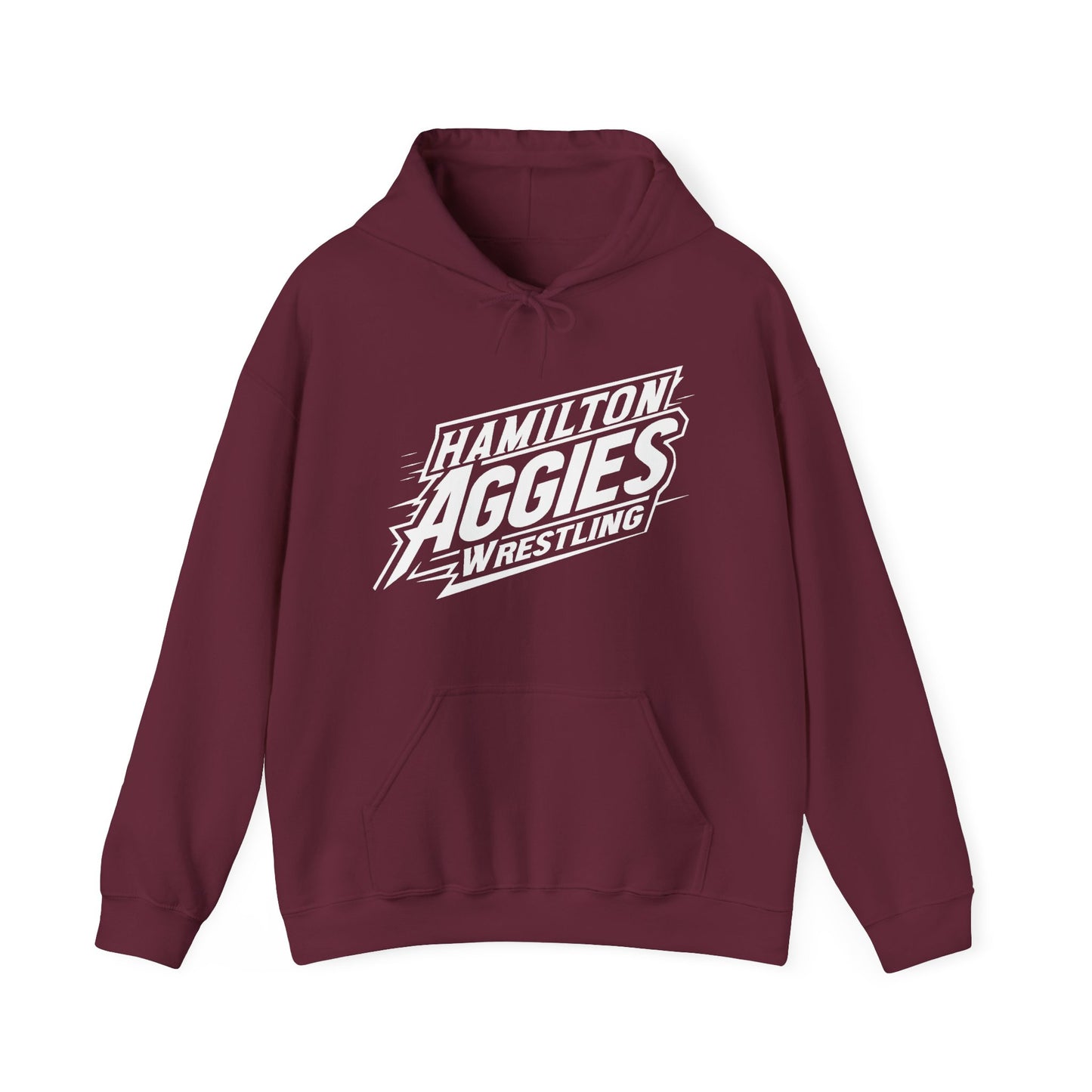 Adult Hoodie Sweatshirt \ Hamilton Aggies Wrestling \ HAW1
