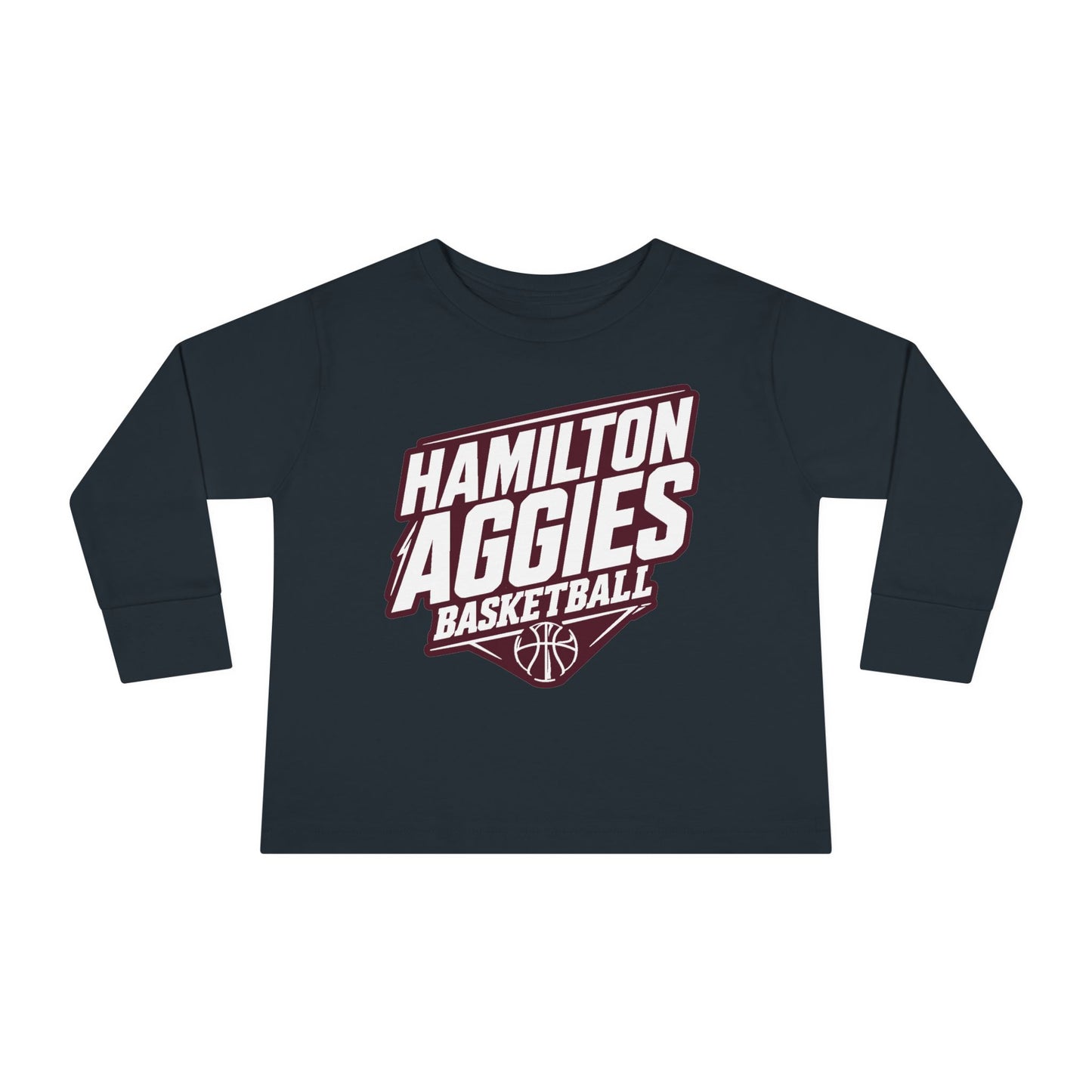 Toddler Long Sleeve Tee \ Hamilton Aggies Basketball \ HABB2