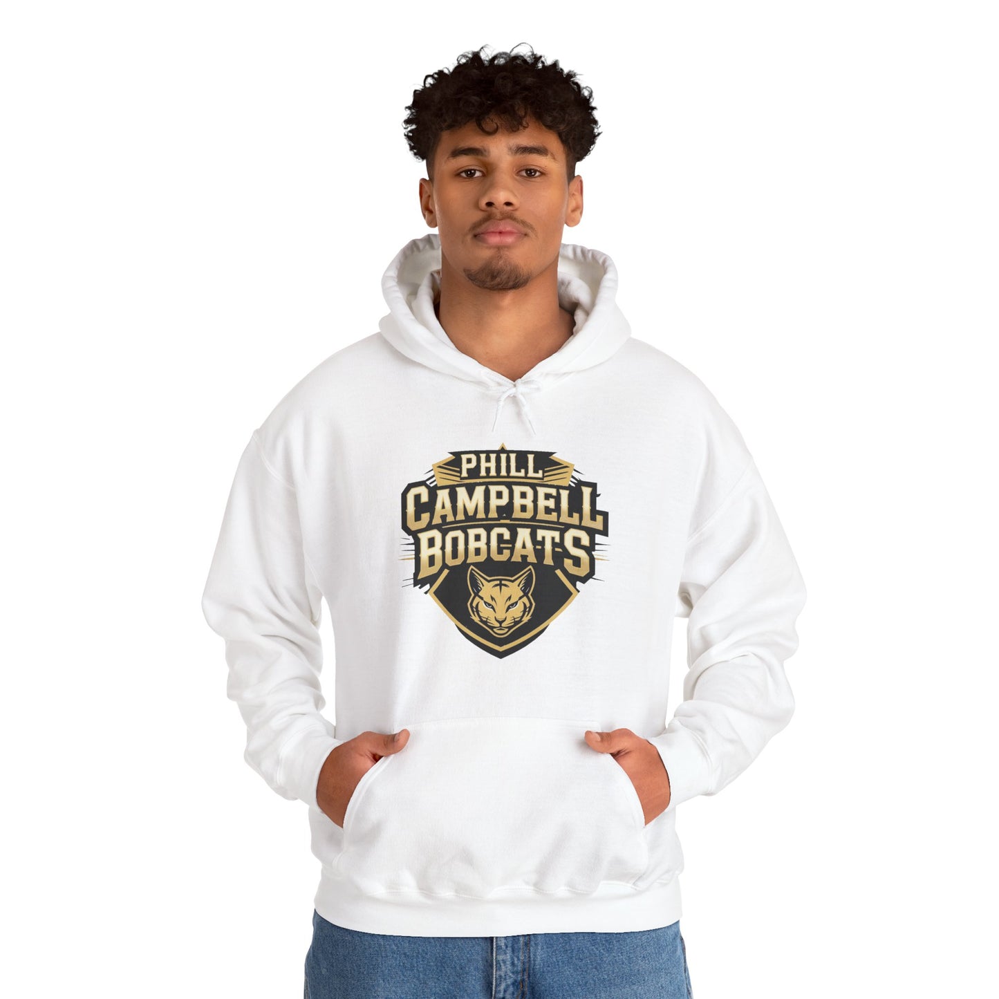Adult Hoodie Sweatshirt \ Phill Campbell Bobcats \ PCB1
