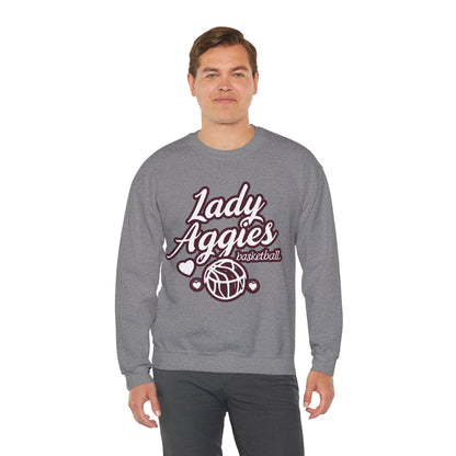 Adult Crewneck Sweatshirt \ Hamilton Aggies Basketball \ HABBG2