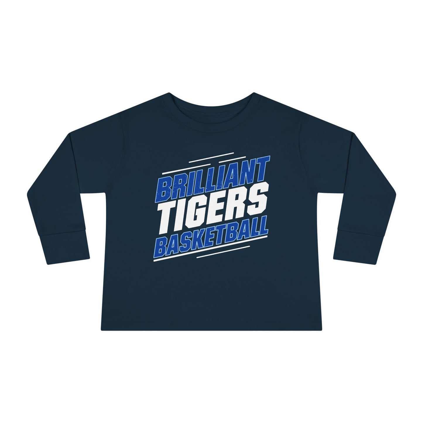 Toddler Long Sleeve Tee \ Brilliant Tigers Basketball \ BTBK2