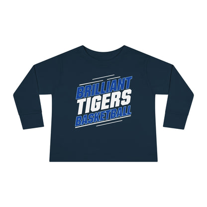 Toddler Long Sleeve Tee \ Brilliant Tigers Basketball \ BTBK2