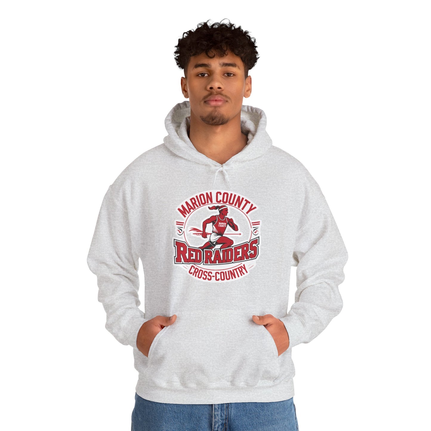 Adult Hoodie Sweatshirt \ Marion County Red Raiders Cross-Country \ MCCC2