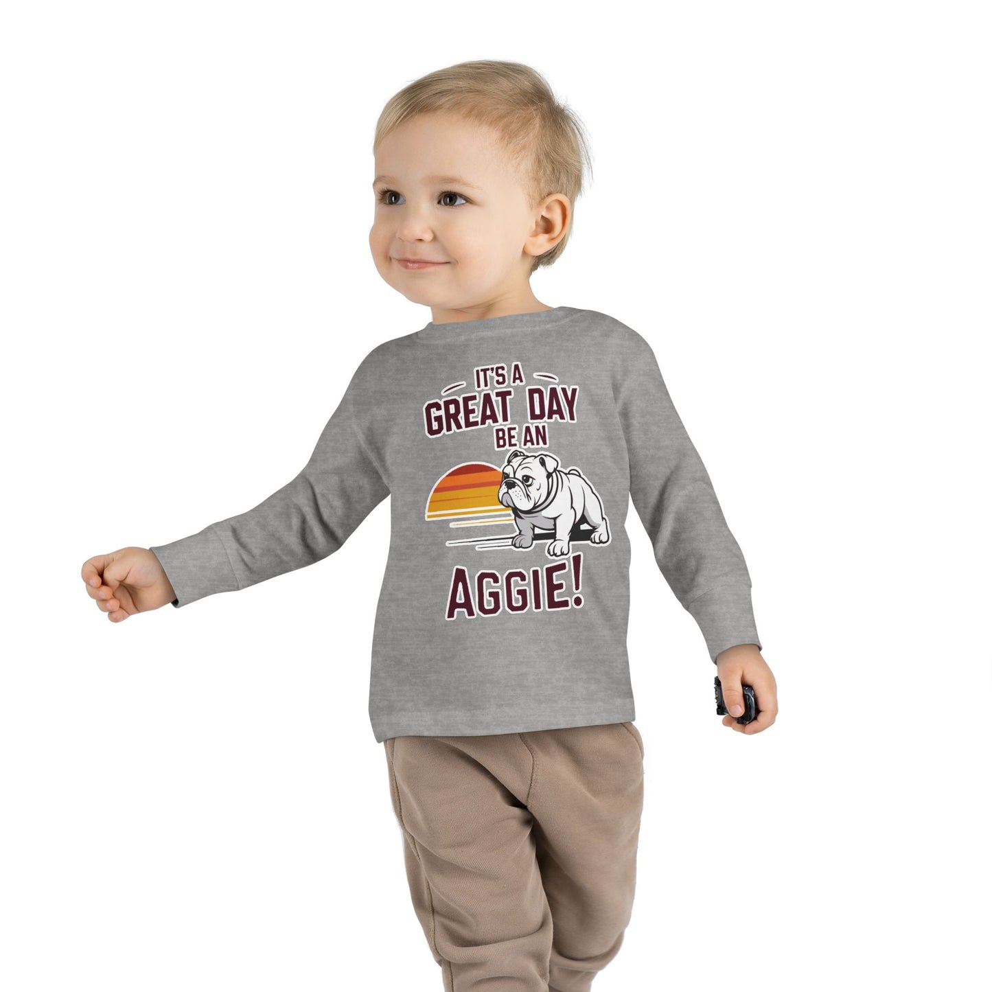 Toddler Long Sleeve Tee \ It's a Great Day to be an Aggie! \ GDA3