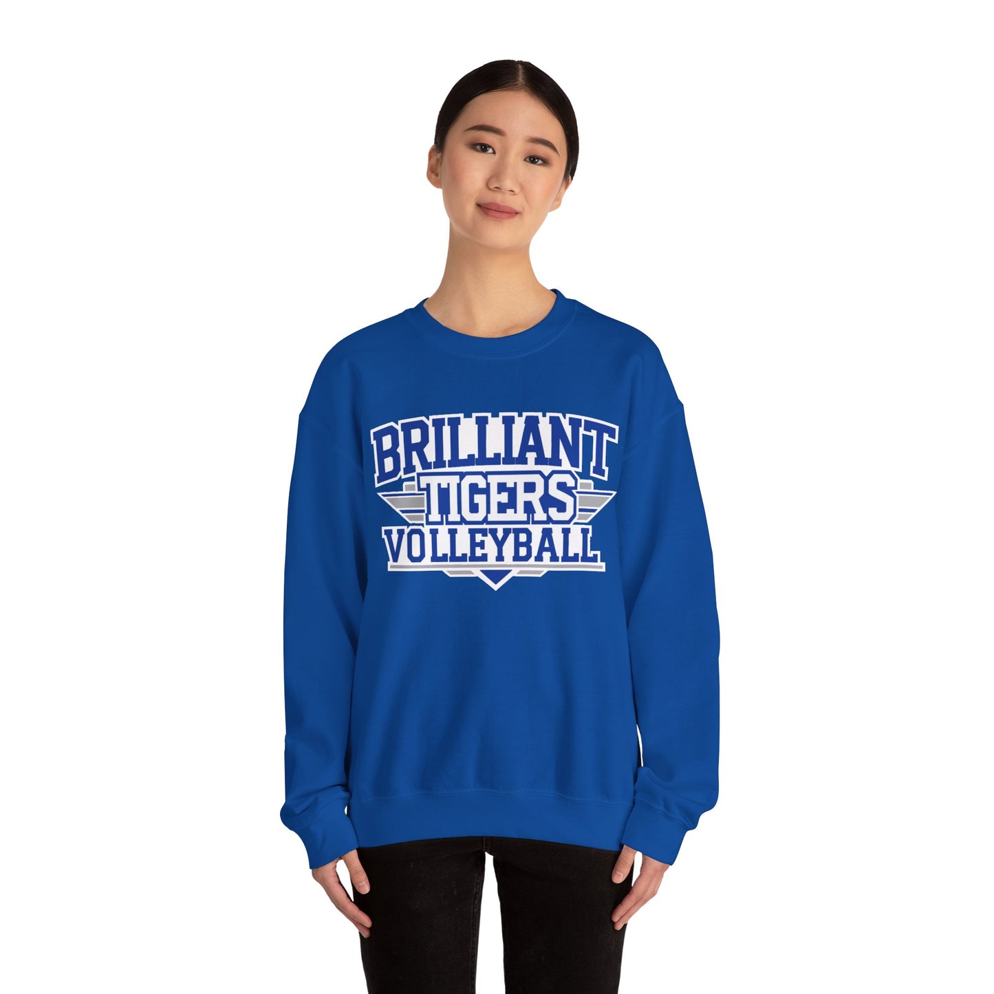 Adult Crewneck Sweatshirt \ Brilliant Tigers Volleyball \ BTV2