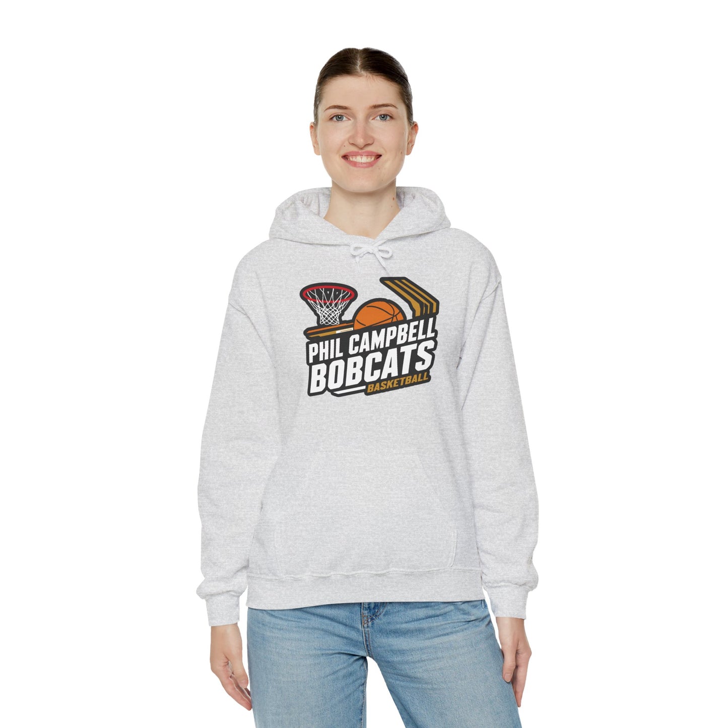 Adult Hoodie Sweatshirt \ Phil Campbell Bobcats Basketball \ PCBBK1