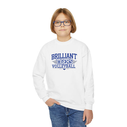 Youth Crewneck Sweatshirt \ Brilliant Tigers Volleyball \ BTV2