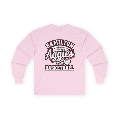 Long Sleeve Tee \ Hamilton Aggies Basketball \ HABBG1