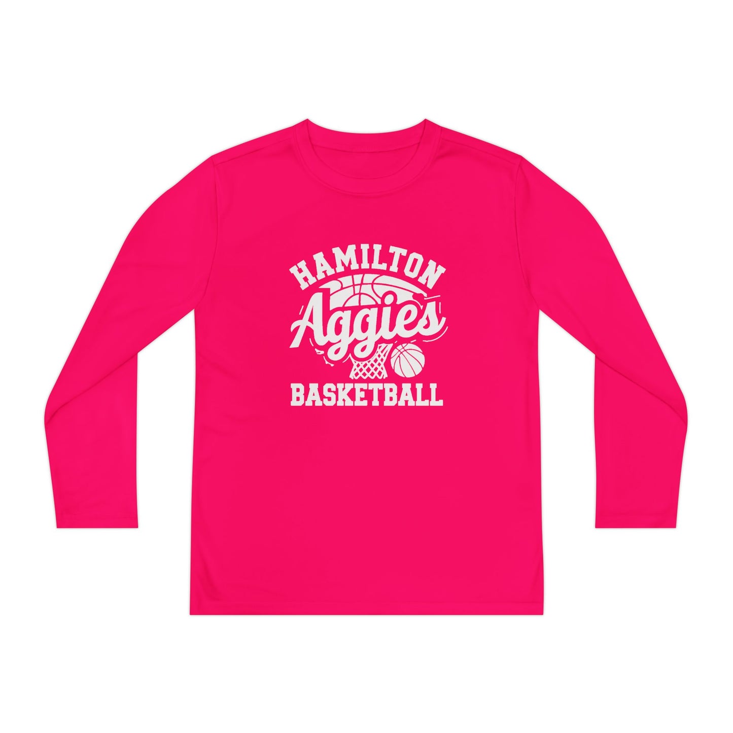 Youth Long Sleeve Tee \ Hamilton Aggies Basketball \ HABBG1