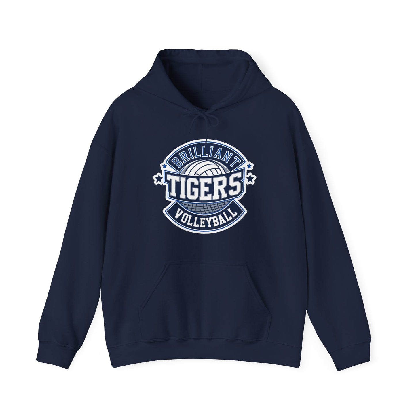Adult Hoodie Sweatshirt \ Brilliant Tigers Volleyball \ BTV1