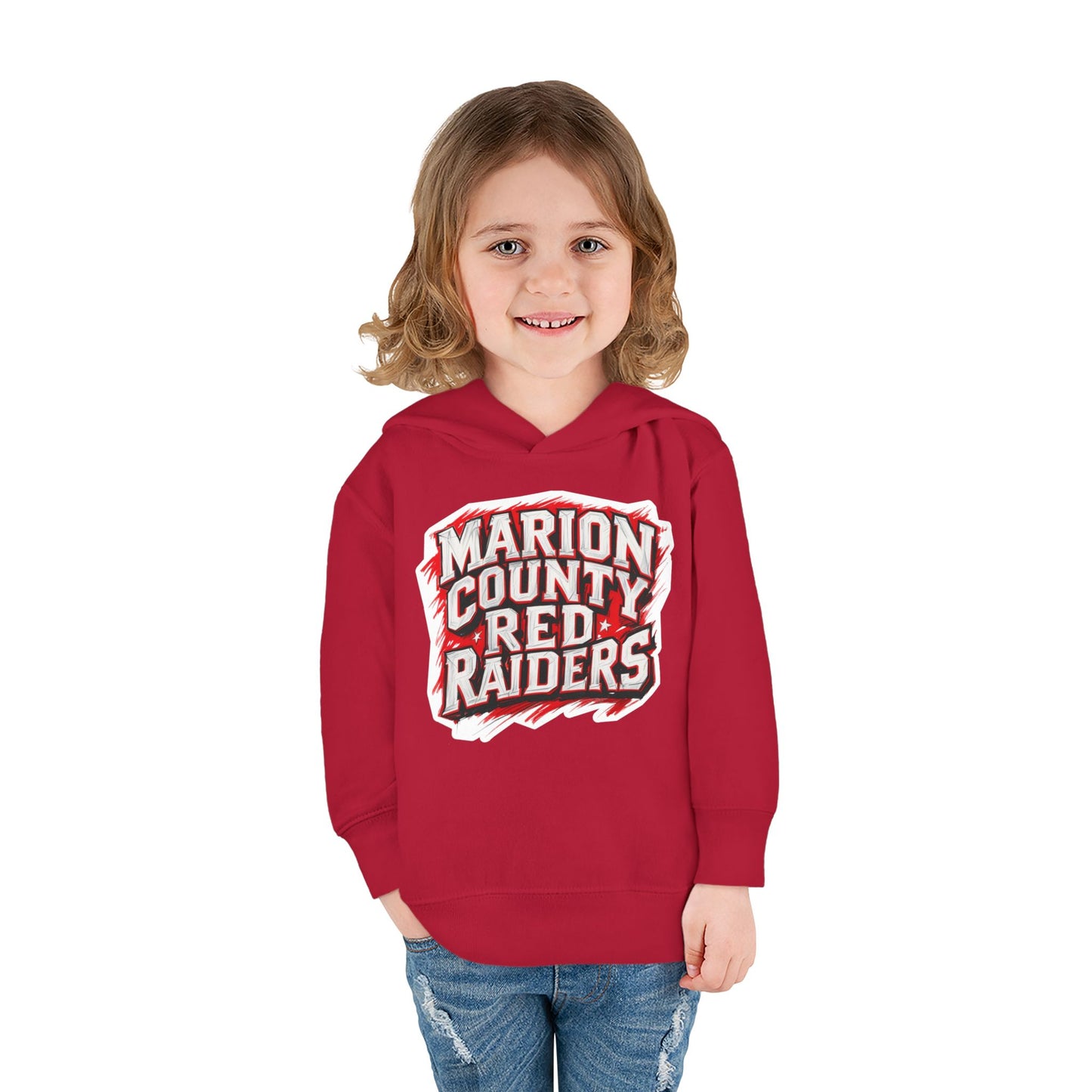 Toddler Hoodie Sweatshirt \ Marion County Red Raiders \ MC1