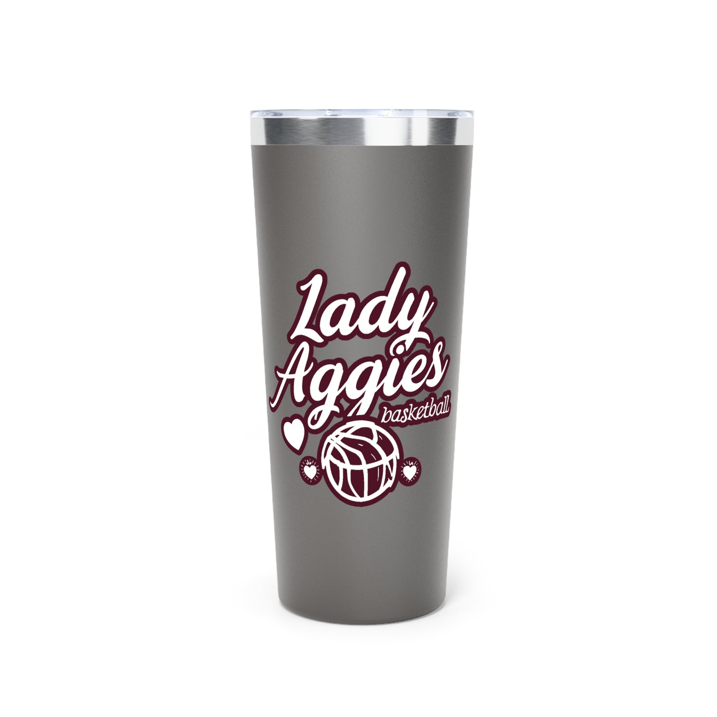 22oz Copper Insulated Tumbler \ Hamilton Aggies Basketball \ HABBG2