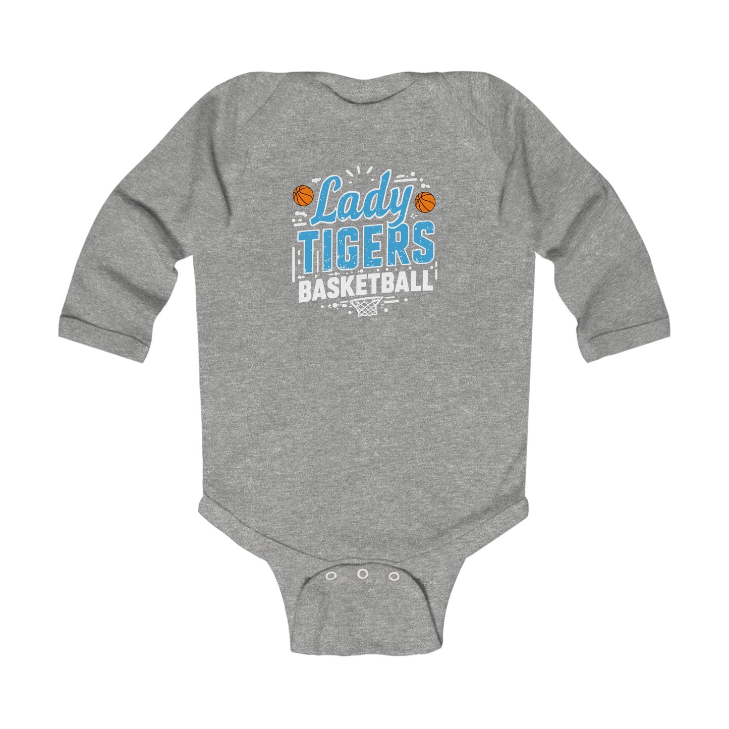 Long Sleeve Baby Bodysuit \ Brilliant Tigers Basketball \ BTBKG1