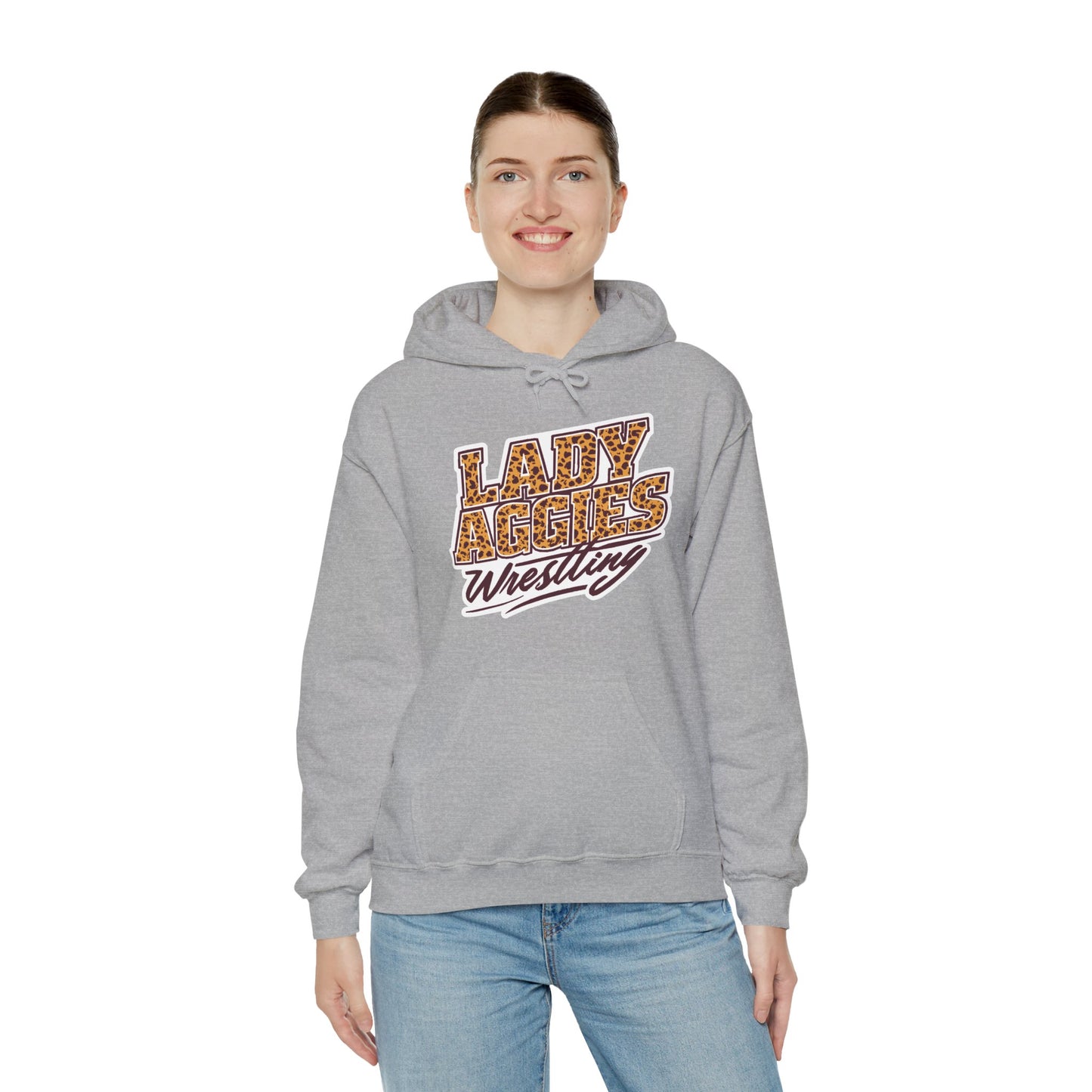 Adult Hoodie Sweatshirt \ Hamilton Aggies Wrestling \ HAWG3