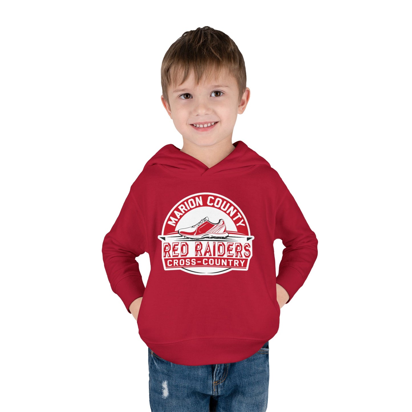 Toddler Hoodie Sweatshirt \ Marion County Red Raiders Cross-Country \ MCCC1