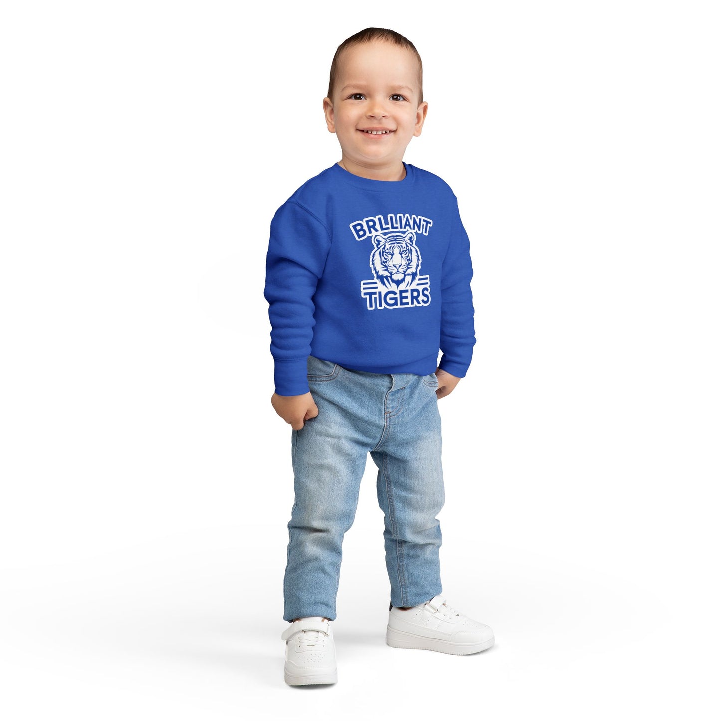Toddler Crewneck Sweatshirt \ Brilliant Tigers \ BT1