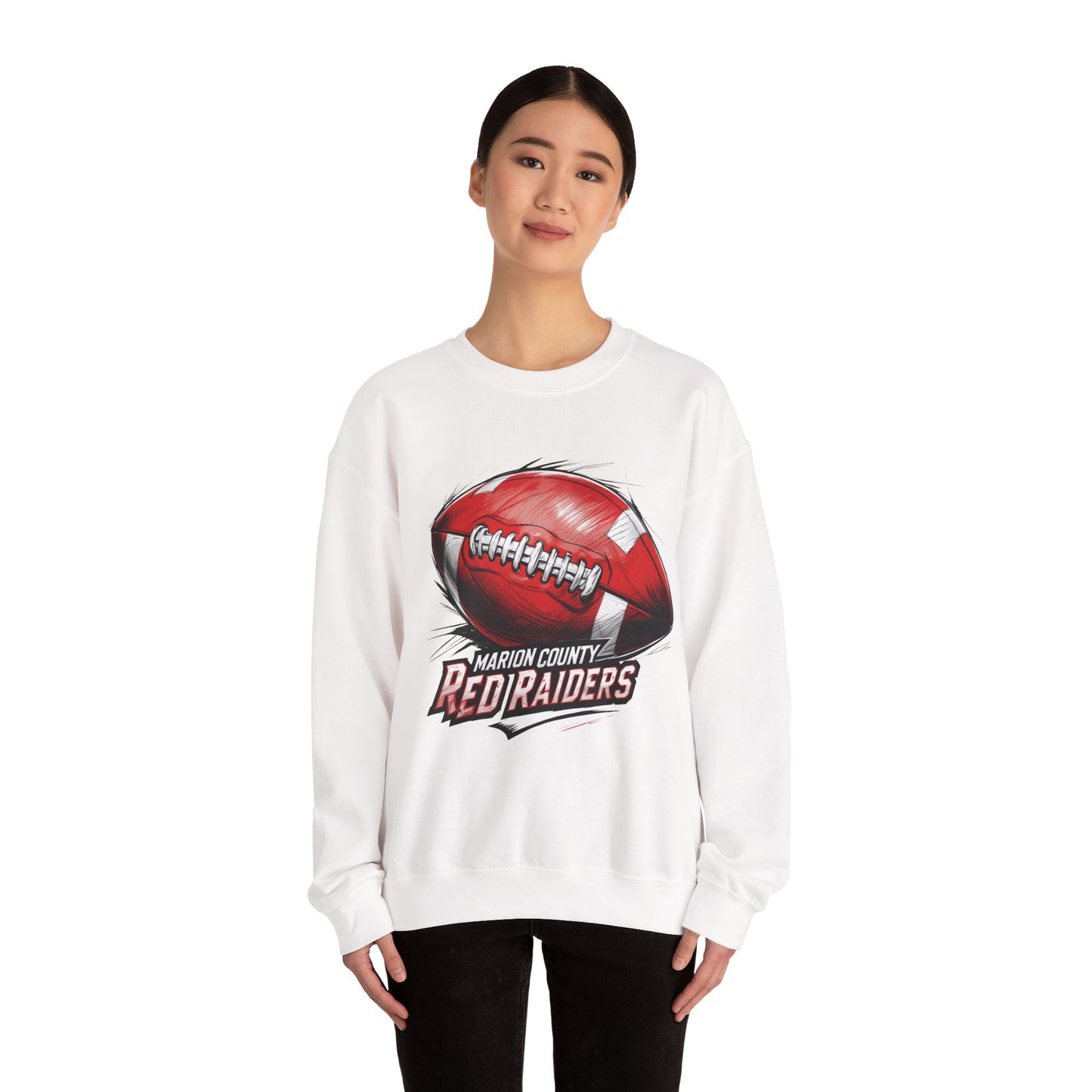 Adult Crewneck Sweatshirt \ Marion County Red Raiders Football \ MCF1