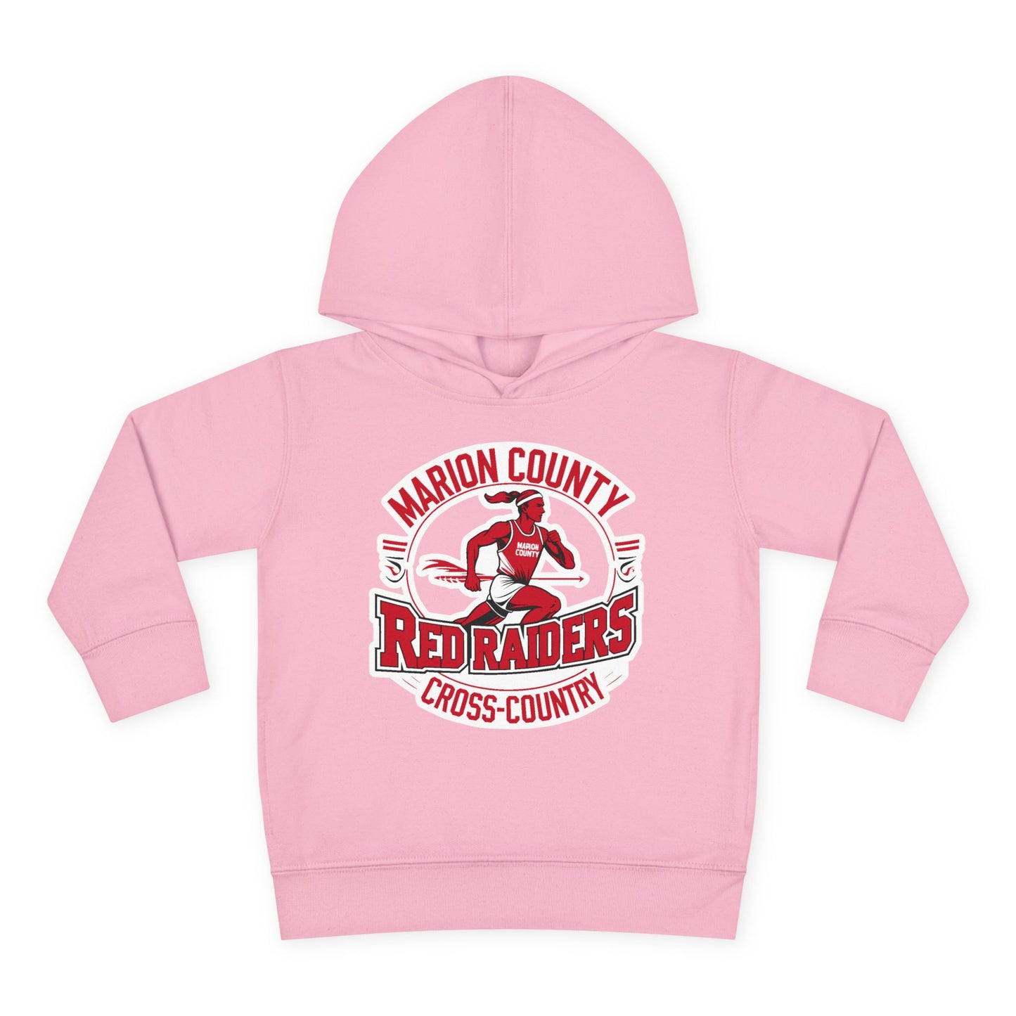 Toddler Hoodie Sweatshirt \ Marion County Red Raiders Cross-Country \ MCCC2