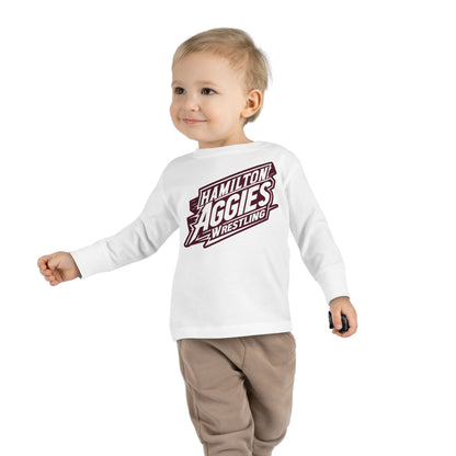 Toddler Long Sleeve Tee \ Hamilton Aggies Wrestling \ HAW1