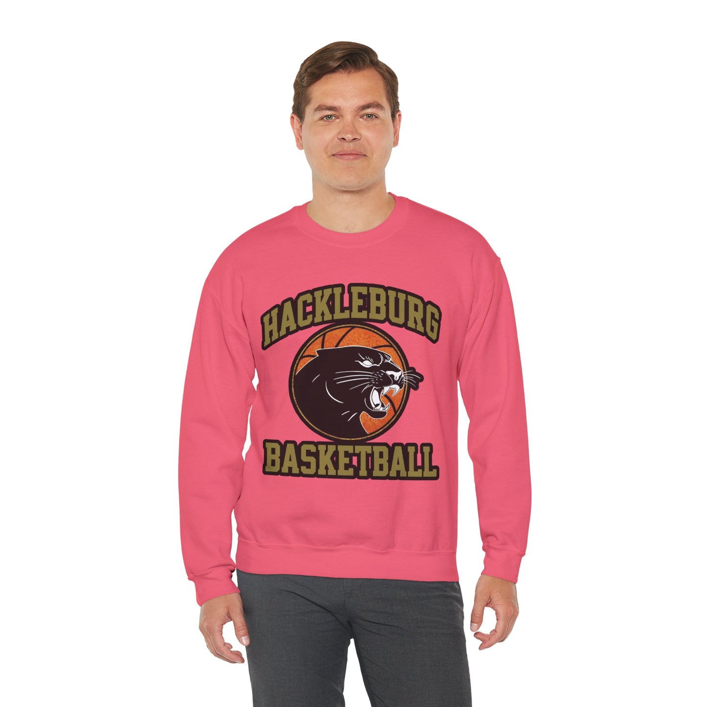Adult Crewneck Sweatshirt \ Hackleburg Panther Basketball \ HPBK1