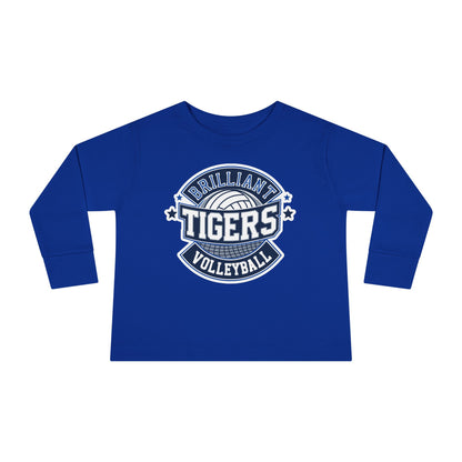 Toddler Long Sleeve Tee \ Brilliant Tigers Volleyball \ BTV1