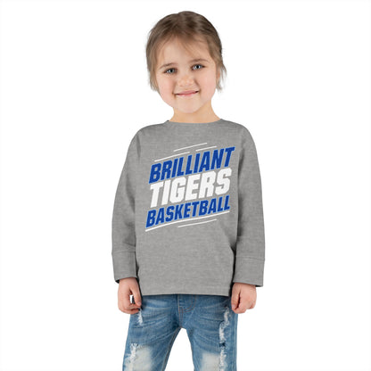 Toddler Long Sleeve Tee \ Brilliant Tigers Basketball \ BTBK2