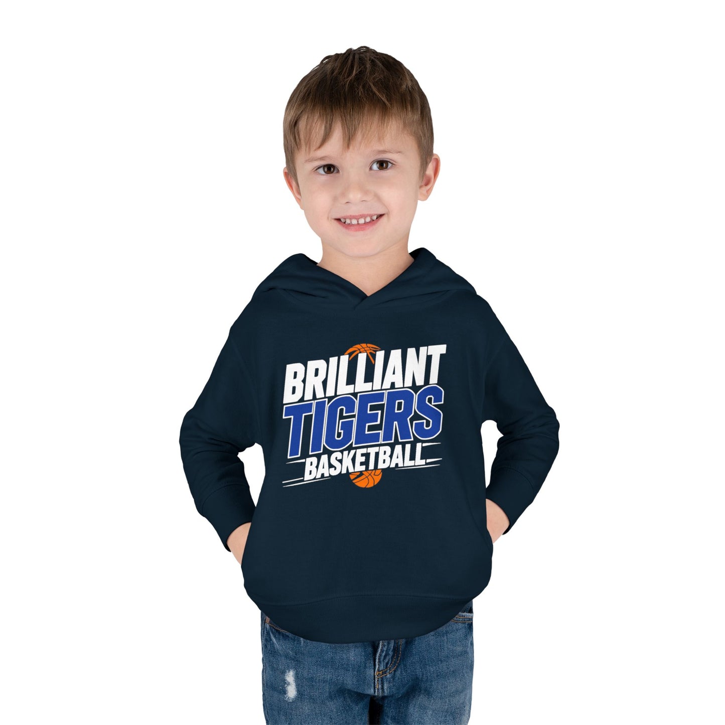 Toddler Hoodie Sweatshirt \ Brilliant Tigers Basketball \ BTBK1