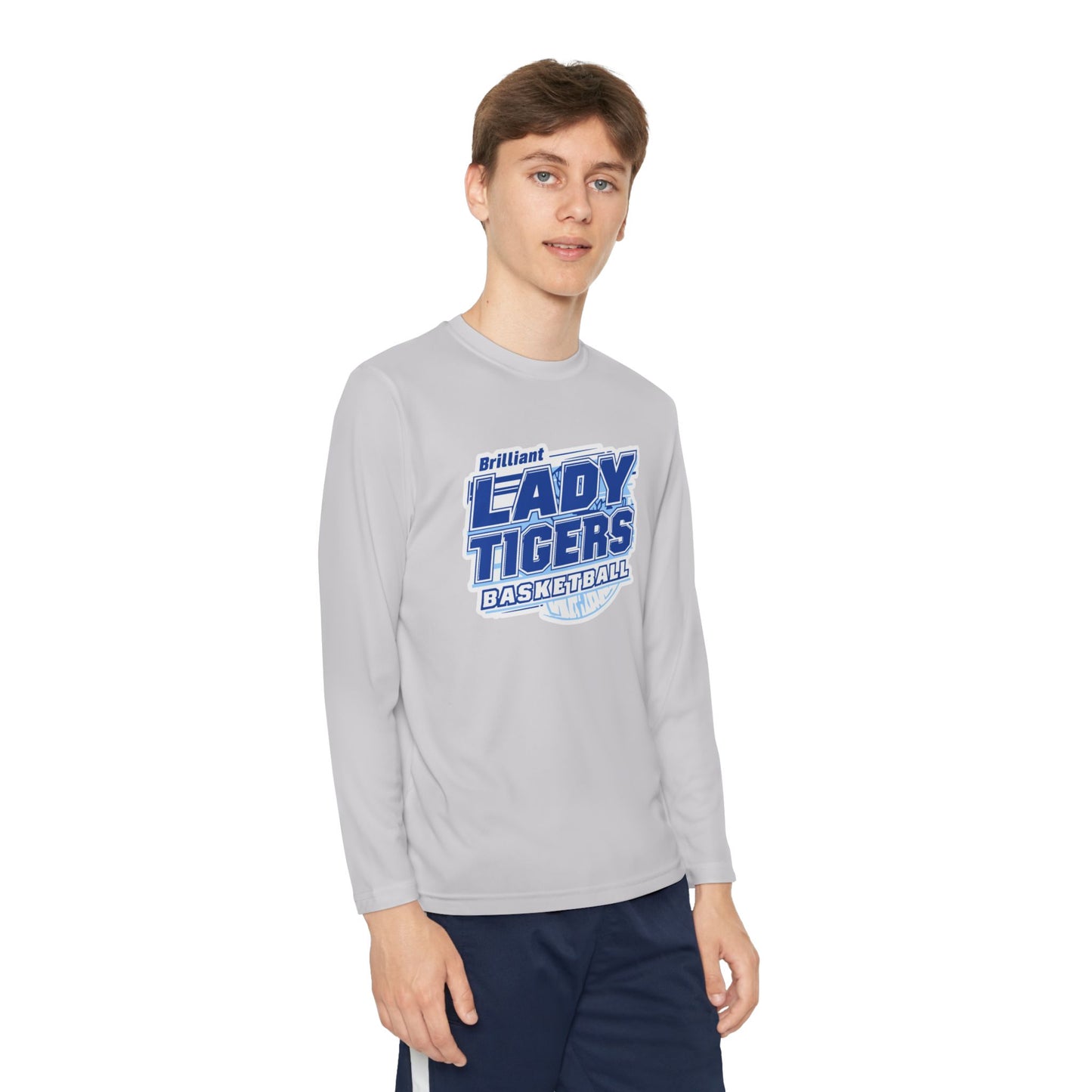 Youth Long Sleeve Tee \ Brilliant Tigers Basketball \ BTBKG2