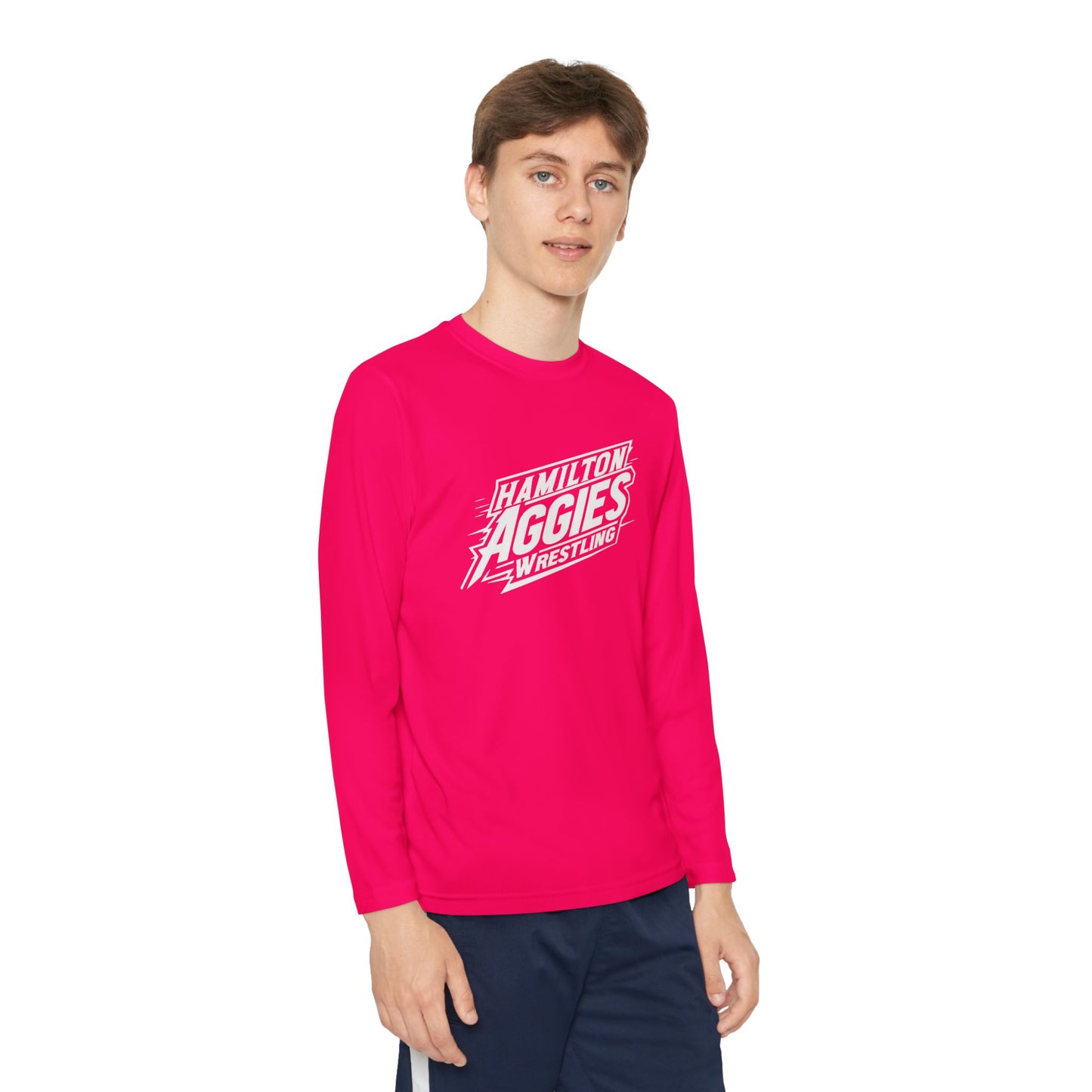 Youth Long Sleeve Tee \ Hamilton Aggies Wrestling \ HAW1