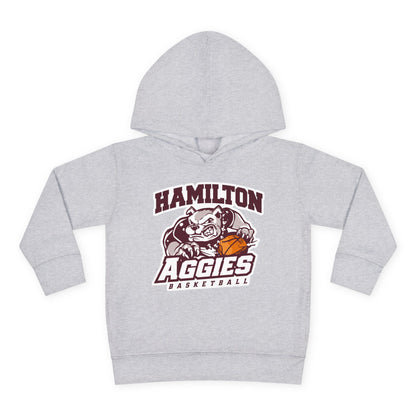Toddler Hoodie Sweatshirt \ Hamilton Aggies Basketball \ HABB1
