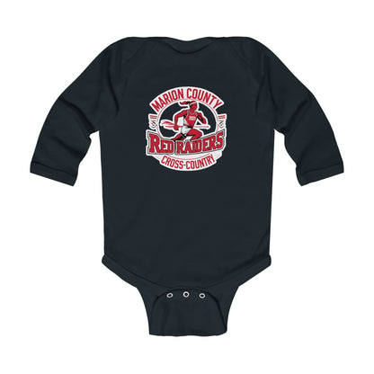 Long Sleeve Baby Bodysuit \ Marion County Red Raiders Cross-Country \ MCCC2