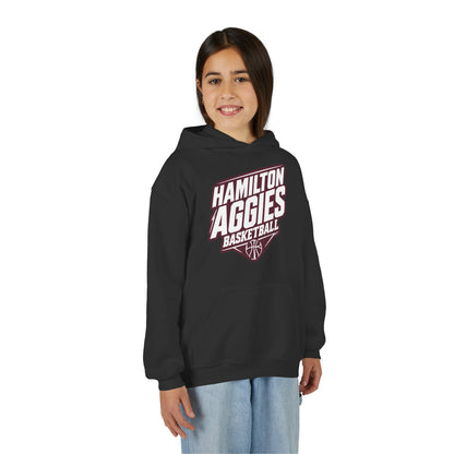 Youth Hoodie Sweatshirt \ Hamilton Aggies Basketball \ HABB2