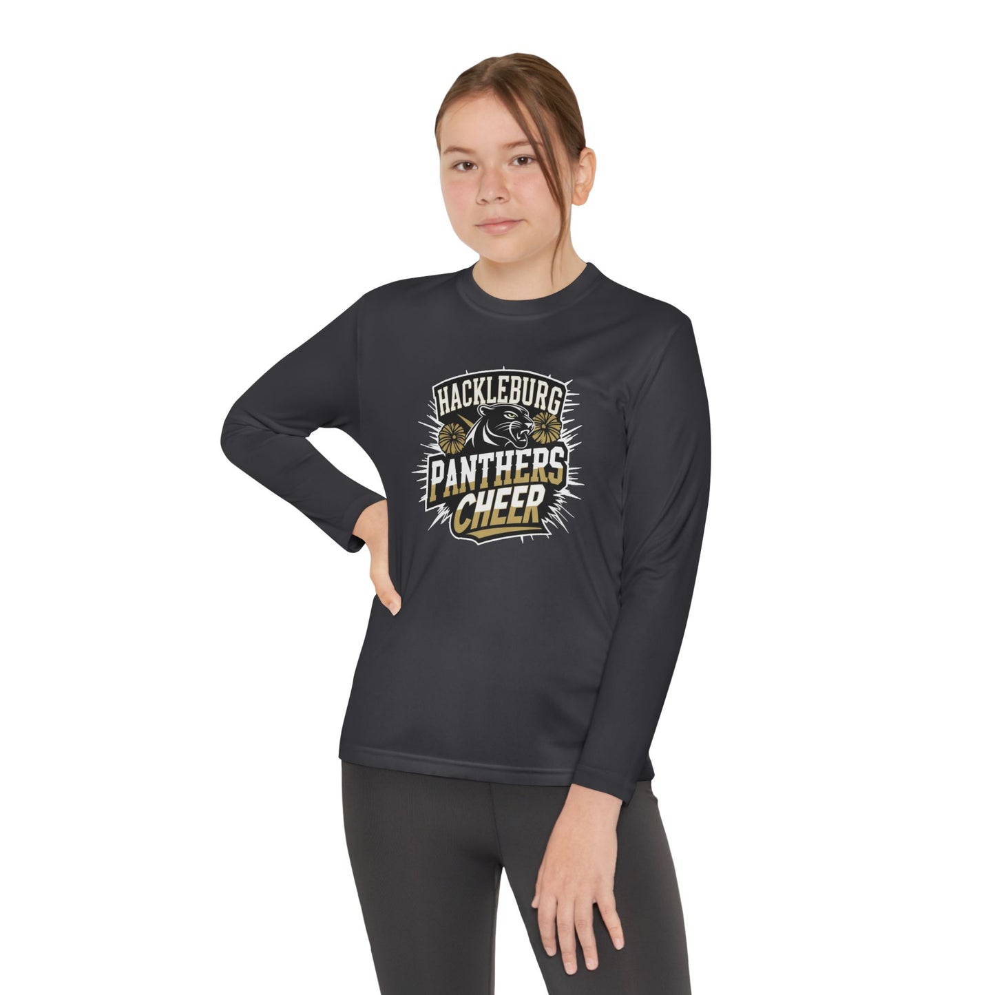 Youth Long Sleeve Tee \ Hackleburg Panthers Cheer \ HPC1