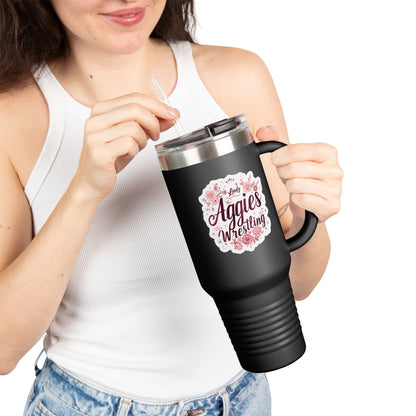 40oz Insulated Tumbler \ Hamilton Aggies Wrestling \ HAWG1