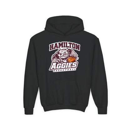 Youth Hoodie Sweatshirt \ Hamilton Aggies Basketball \ HABB1