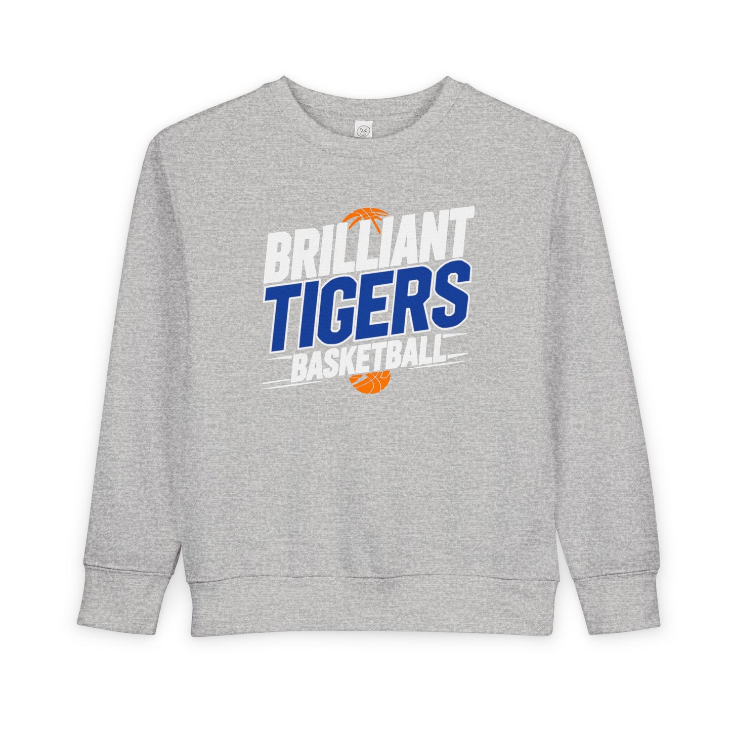 Toddler Crewneck Sweatshirt \ Brilliant Tigers Basketball \ BTBK1