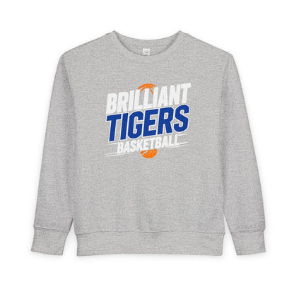 Toddler Crewneck Sweatshirt \ Brilliant Tigers Basketball \ BTBK1