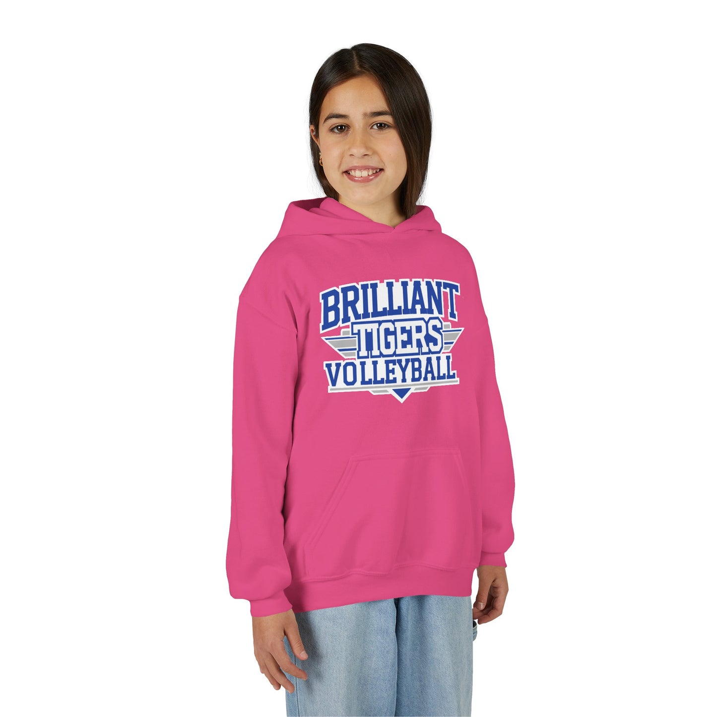 Youth Hoodie Sweatshirt \ Brilliant Tigers Volleyball \ BTV2