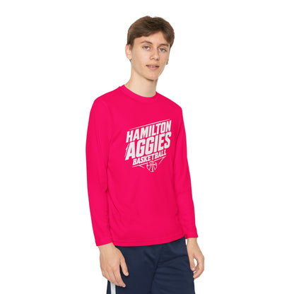 Youth Long Sleeve Tee \ Hamilton Aggies Basketball \ HABB2