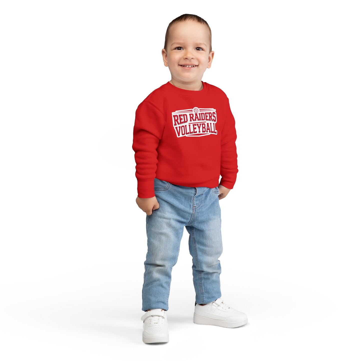 Toddler Crewneck Sweatshirt \ Marion County Red Raiders Volleyball \ MCV2
