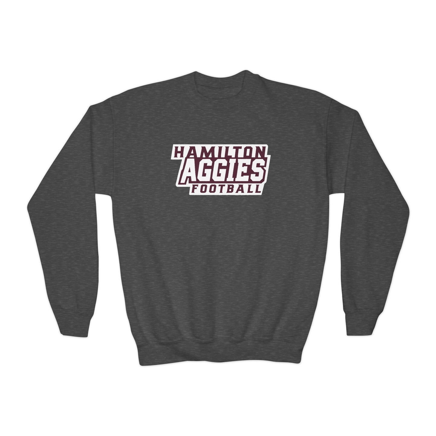 Youth Crewneck Sweatshirt \ Hamilton Aggies Football \ HAF1