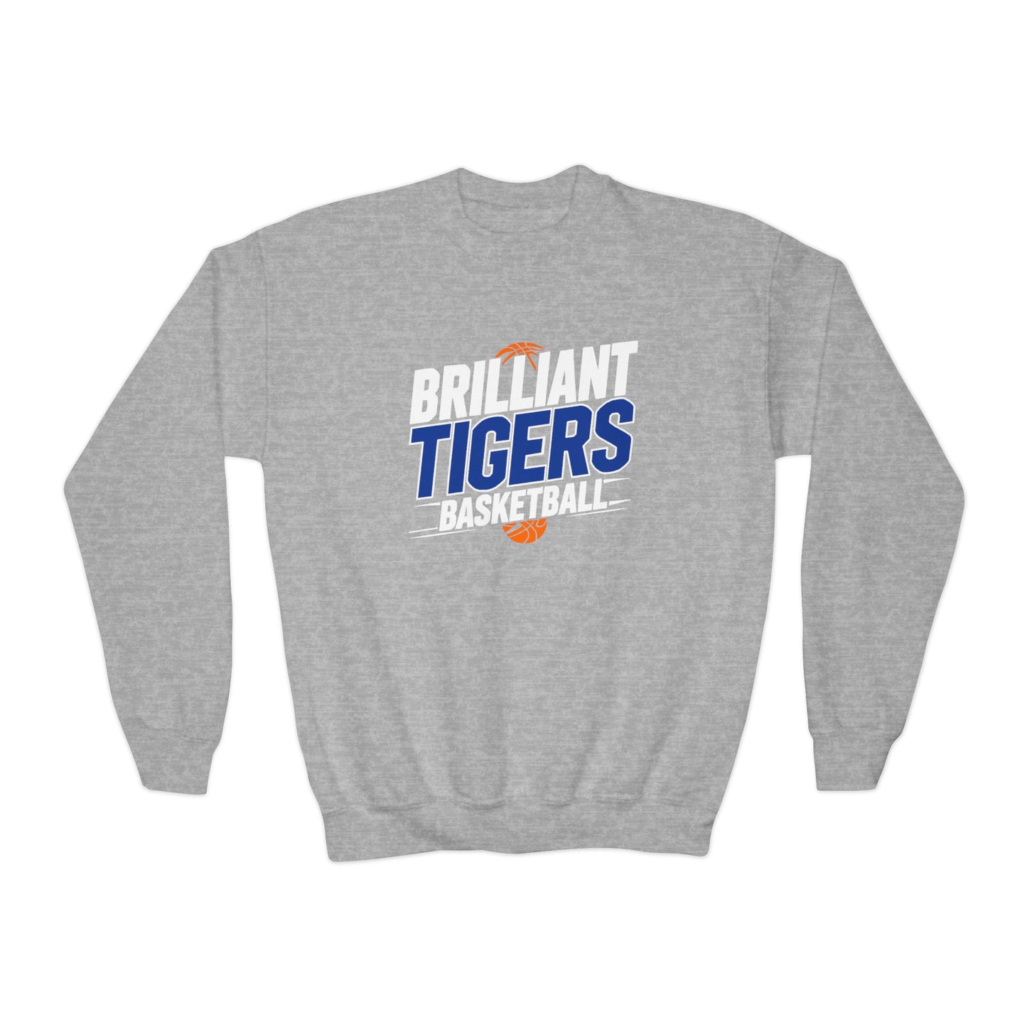 Youth Crewneck Sweatshirt \ Brilliant Tigers Basketball \ BTBK1